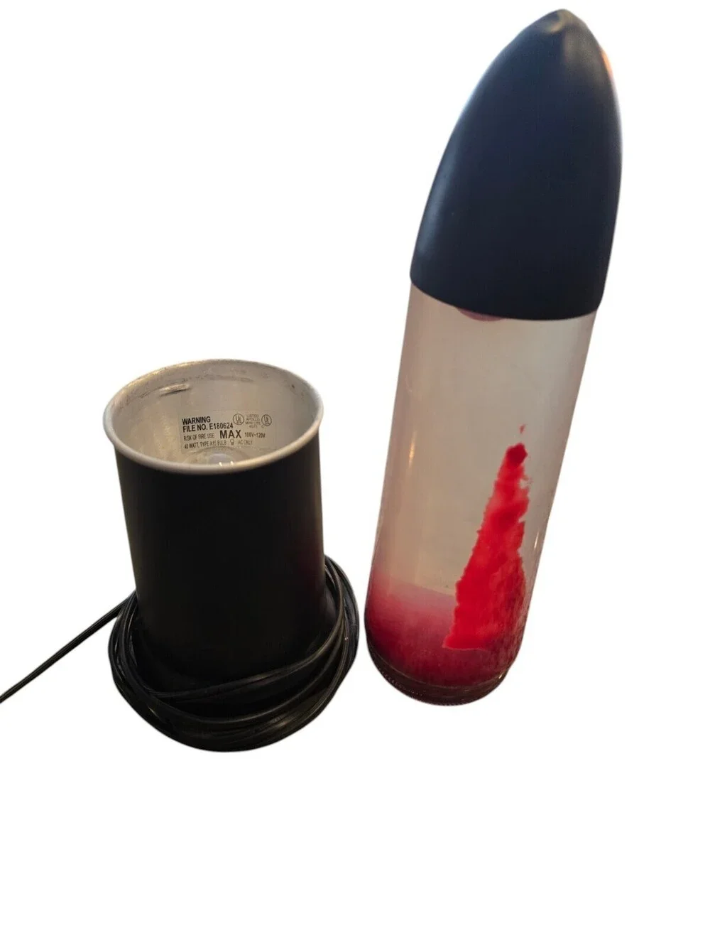 Vintage Lipan Lava Lamp Bullet Rocket Lp-10 18